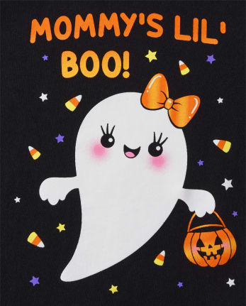 Baby And Toddler Girls Glow Mommy's Lil' Boo Graphic Tee