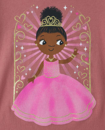 Baby And Toddler Girls Princess Graphic Tee