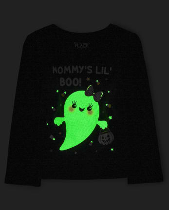 Baby And Toddler Girls Glow Mommy's Lil' Boo Graphic Tee
