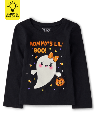 Baby And Toddler Girls Halloween Glow In The Dark Long Sleeve Mommy's ...