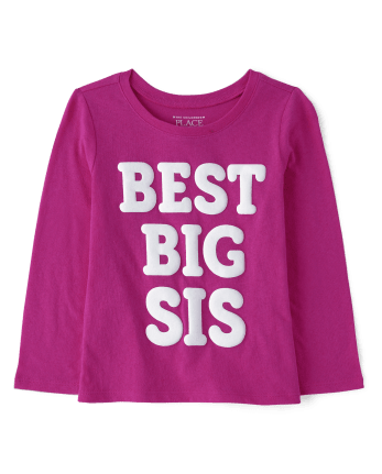 Baby And Toddler Girls Big Sis Graphic Tee