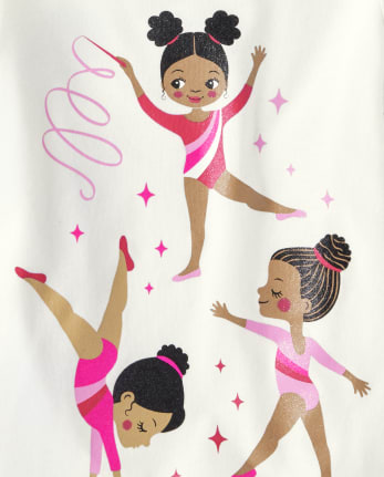 Baby And Toddler Girls Gymnasts Graphic Tee 2-Pack