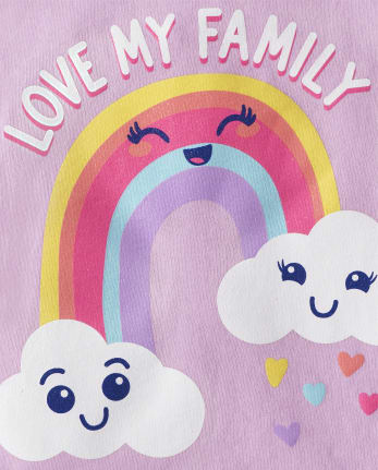 Baby And Toddler Girls Family Graphic Tee 3-Pack