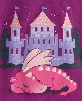 Paquete de 2 camisetas con estampado de princesa para bebés y niñas pequeñas