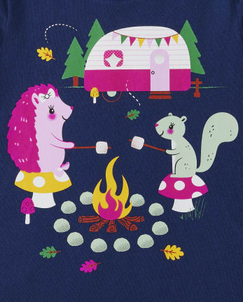 Baby And Toddler Girls Animal Graphic Tee 2-Pack