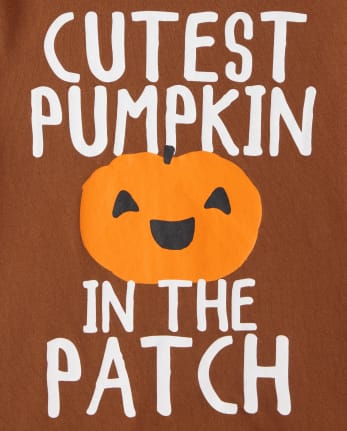 Camiseta con gráfico de calabaza más linda para bebés y niños pequeños