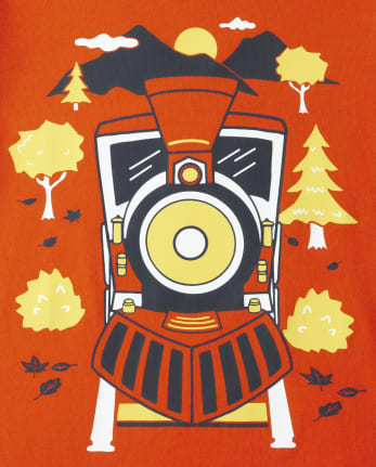 Camiseta con gráfico de tren para bebés y niños pequeños