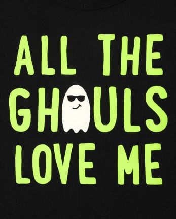 Baby And Toddler Boys Glow Ghouls Love Me Graphic Tee