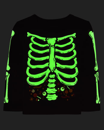 Baby And Toddler Boys Matching Family Glow Candy Skeleton Graphic Tee