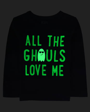 Baby And Toddler Boys Glow Ghouls Love Me Graphic Tee