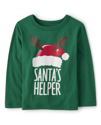 Unisex Baby And Toddler Matching Family Santa's Helper Graphic Tee