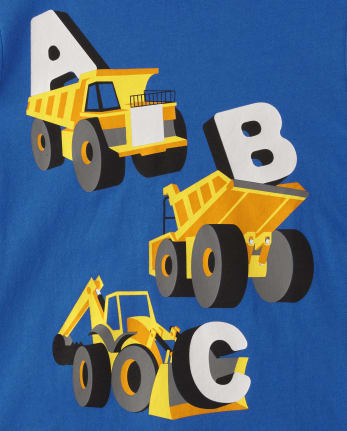 Lot de 3 t-shirts graphiques éducatifs pour bébés et tout-petits garçons