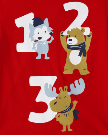 Lot de 3 t-shirts graphiques éducatifs pour bébés et tout-petits garçons