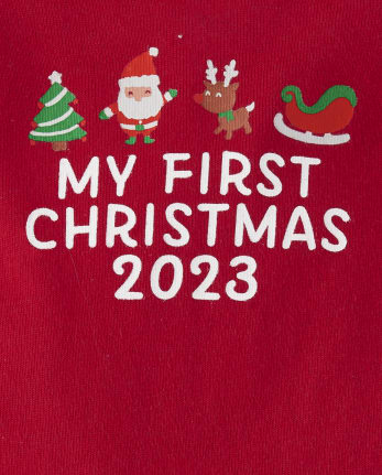 Unisex Baby First Christmas Graphic Bodysuit