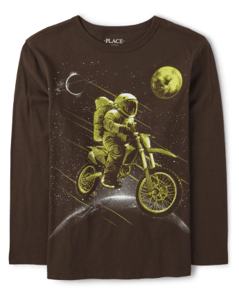 Camiseta con estampado de astronauta para niños