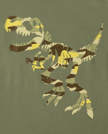 Boys Camo Dino Graphic Tee