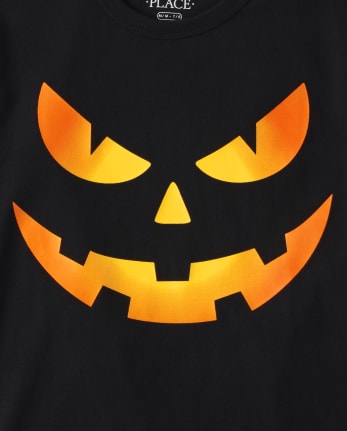 Boys Jack-O-Lantern Face Graphic Tee