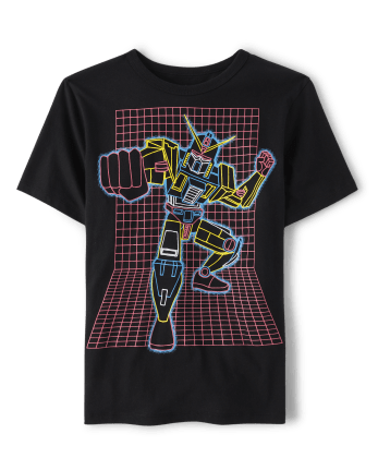 Boys Short Sleeve Robot Graphic Tee