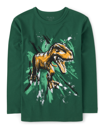 Camiseta con estampado de dinosaurio para niños