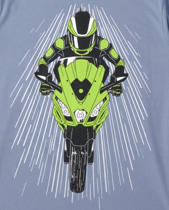 Camiseta con gráfico de bicicleta para niño, paquete de 2
