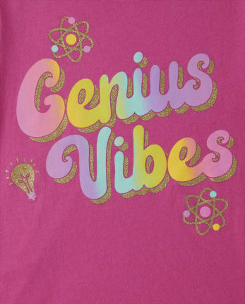 T-shirt graphique Genius Vibes pour fille