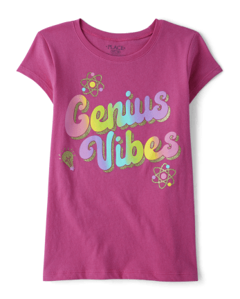 T-shirt graphique Genius Vibes pour fille