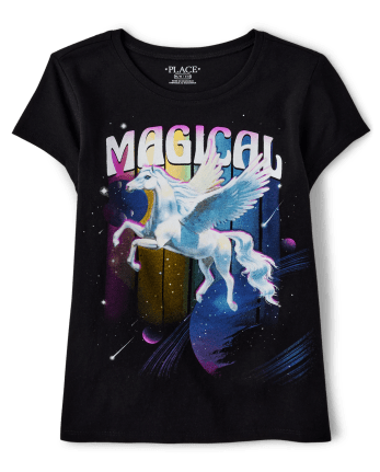 Girls Unicorn Graphic Tee