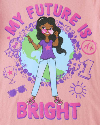 Camiseta con gráfico del futuro para niñas