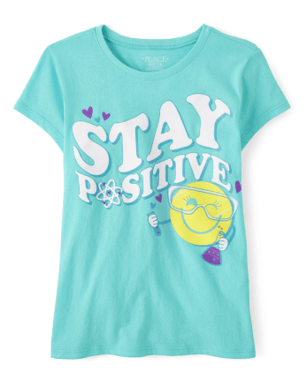 Girls Stay Positive Graphic Tee