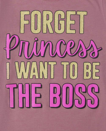 Girls Princess Boss Graphic Tee