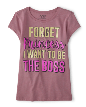 Girls Princess Boss Graphic Tee