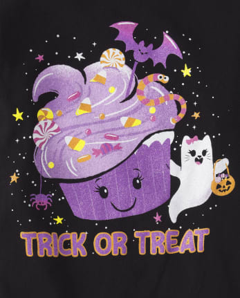 Girls Trick Or Treat Graphic Tee