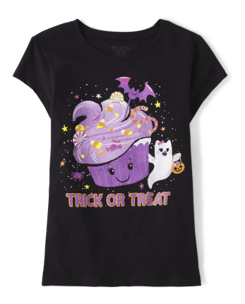 Girls Trick Or Treat Graphic Tee
