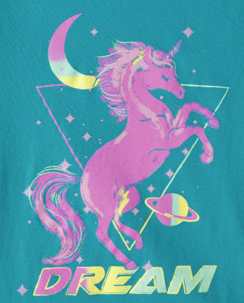 Camiseta con estampado de unicornio Dream para niñas