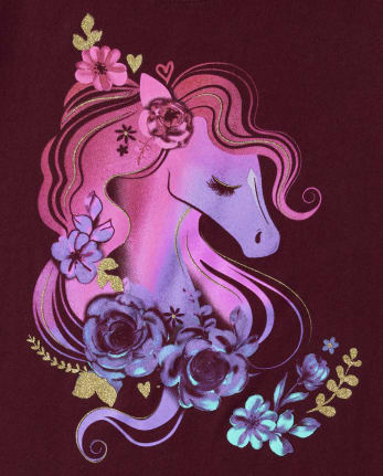 T-shirt graphique licorne pour fille