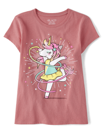 Girls Short Sleeve Unicorn Dancer Graphic Tee