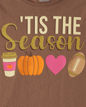 Camiseta con gráfico "Tis The Season" para niñas