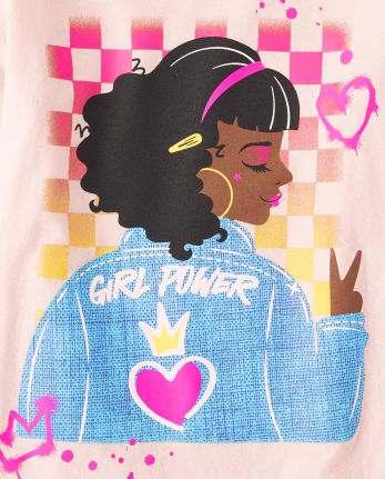 Girls Peace Power Graphic Tee