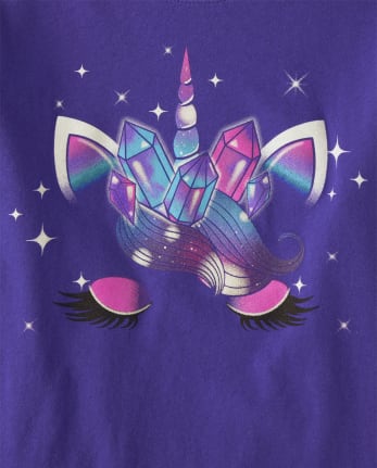 Camiseta con estampado de unicornio para niñas