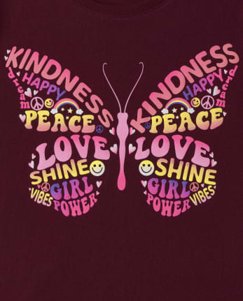 Camiseta con estampado de mariposas para niñas