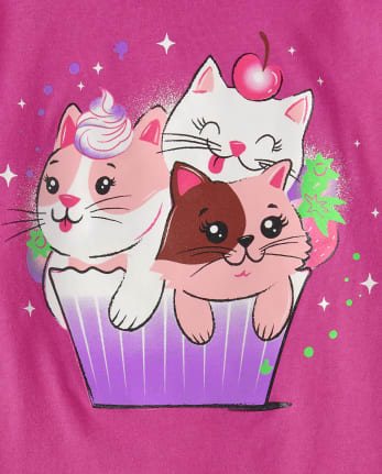 Lot de 2 t-shirts graphiques Dessert pour filles