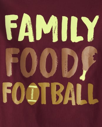 Boys Family Food Football Graphic Tee