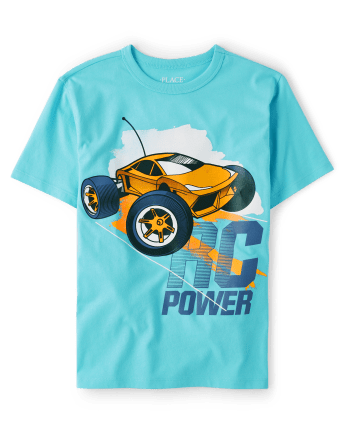Boys Short Sleeve RC Power Graphic Tee | The Children's Place - BLUE ATOLL