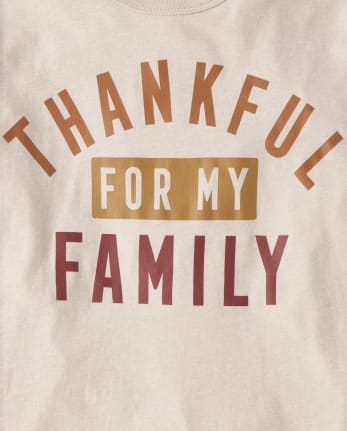 Adult Famille assortie Thankful T-shirt imprimé