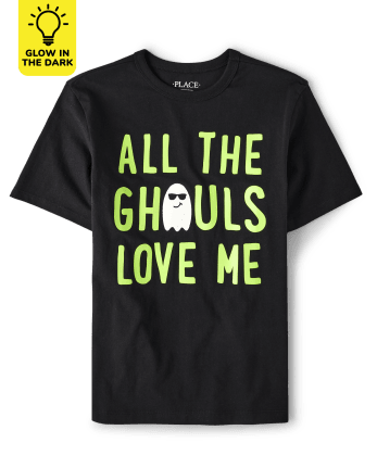 Boys Glow Ghouls Love Me Graphic Tee