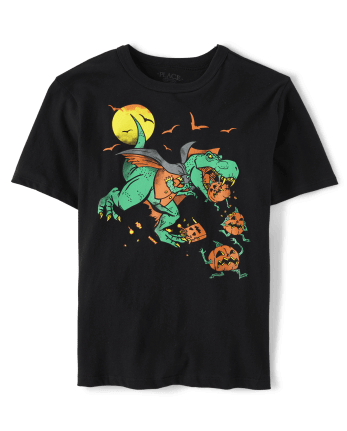 Boys Halloween Dino Graphic Tee