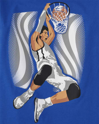 Camiseta de manga larga con gráfico de jugador de baloncesto para
