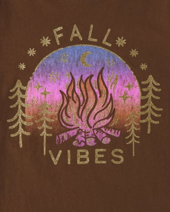Girls Fall Vibes Graphic Tee