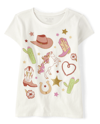 Girls Western Icons Graphic Tee