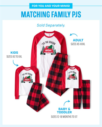Unisex Kids Matching Family Tis The Season Christmas 2023 Snug Fit Cotton And Fleece Pajamas